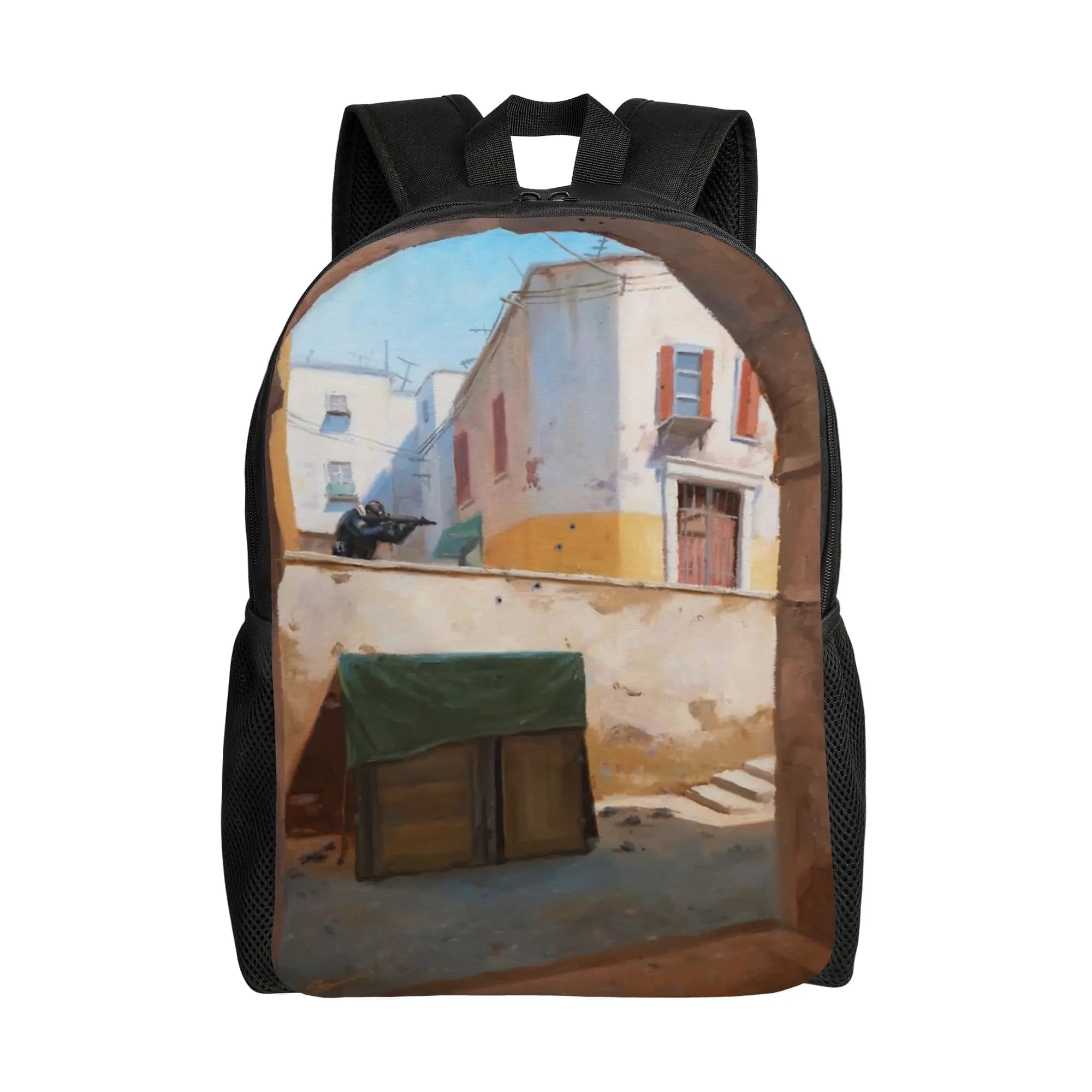 Zaino per Studenti e Appassionati di Giochi FPS (CS-GO) - Nuova Collezione Anno Scolastico - 1 Pezzo - Dust 2 Mid Crossing