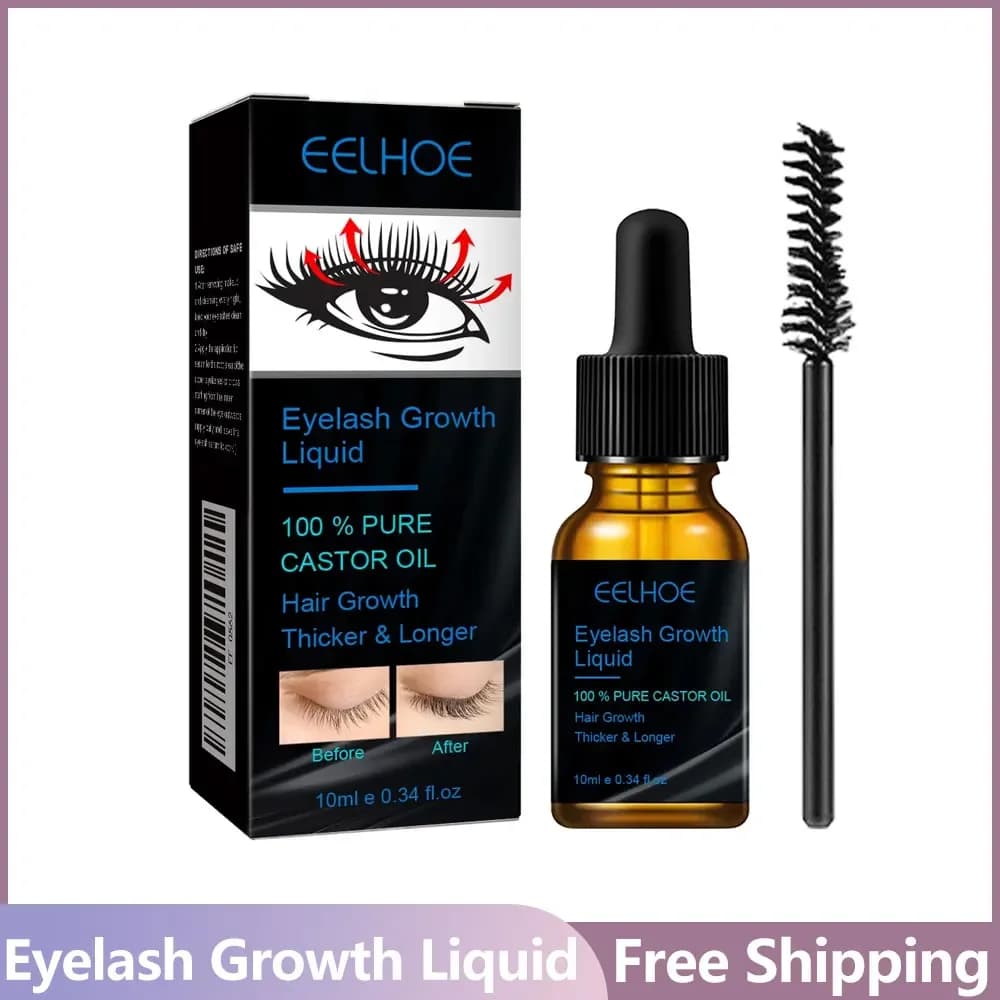 Natural Eyebrow Thin Thickness Curl Curl Natural Human Castor Oil Growth Serum Liquid Extension Eyelash Product for Female Makeup