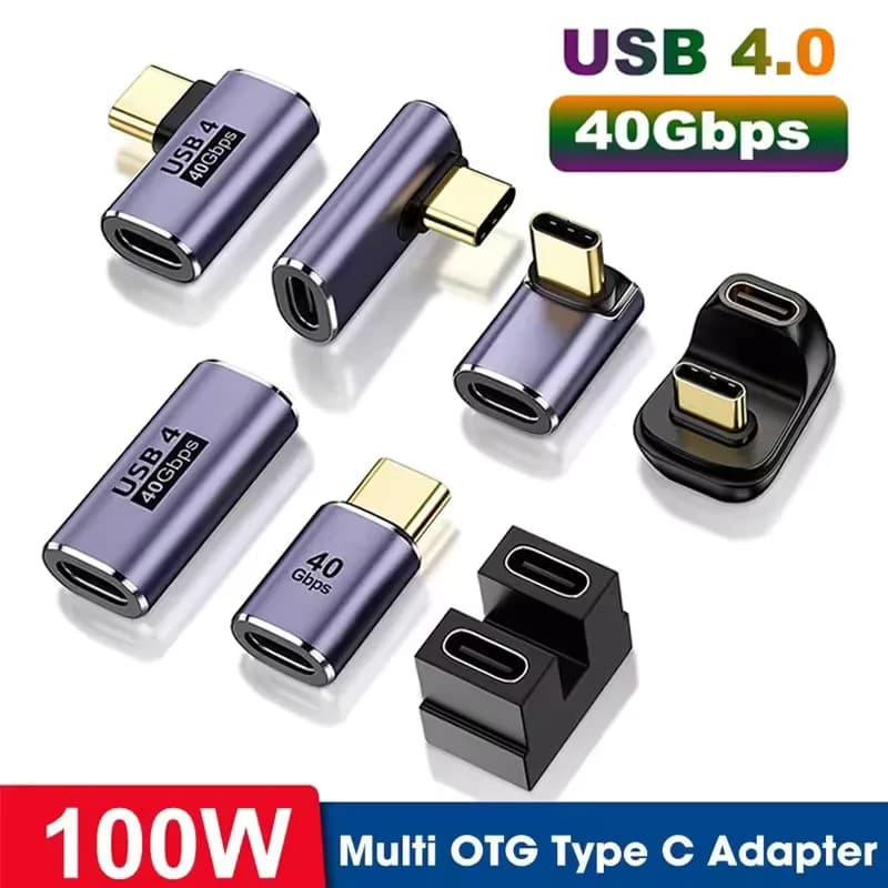 Caricatore USB 4.0 PD 240W 8K 60Hz per MacBook 40Gbps USB-C Adattatore OTG Dritto/Angolo Maschio a Femmina Connettore Extender