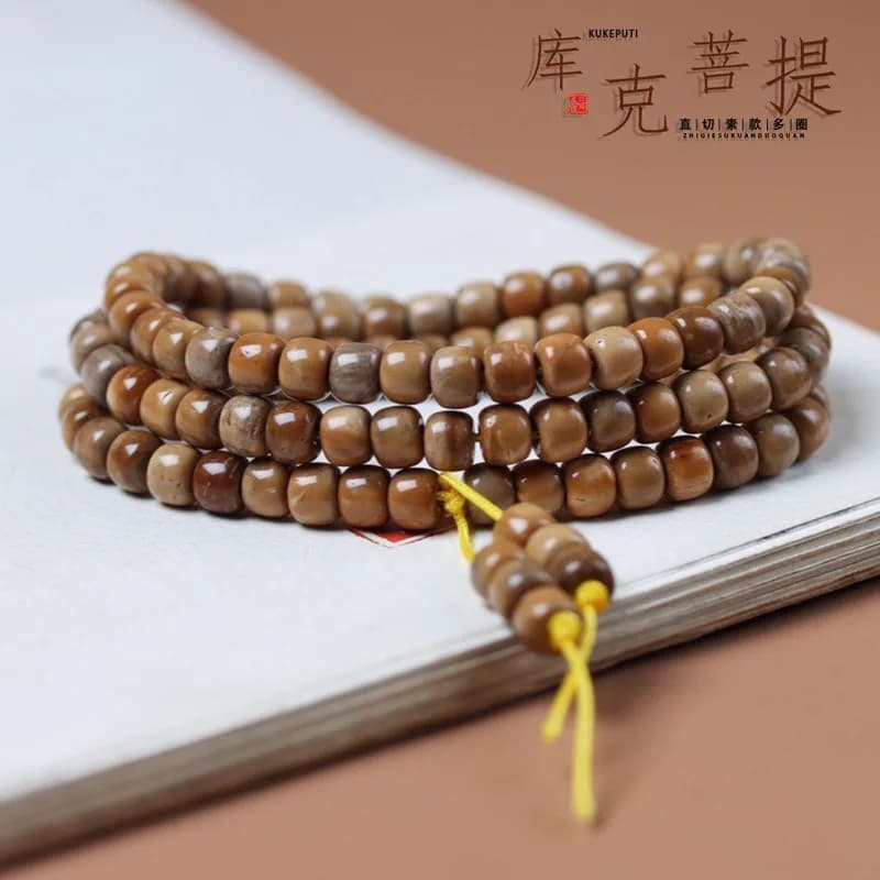 Natural high-quality premium Cook barrel bracelet, Bodhi prayer , unisex Buddhist beads necklace, multi-loop cultural