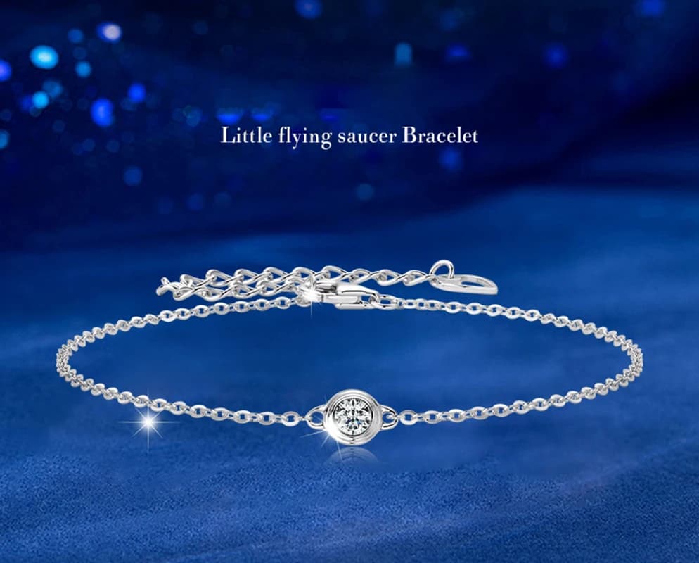 Bracciale Moissanite da donna Regalo di gioielli da sposa Bracciale originale in argento S925 con diamanti Moissanite con fiore elegante per donna