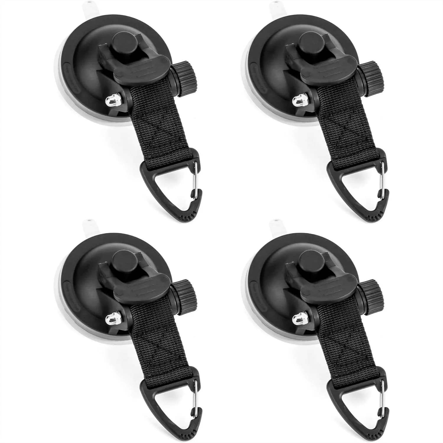 Ventose Robuste con Ganci per Campeggio e Auto, Set da 4 con Forte Aspirazione per Tende, Teloni e Attrezzature