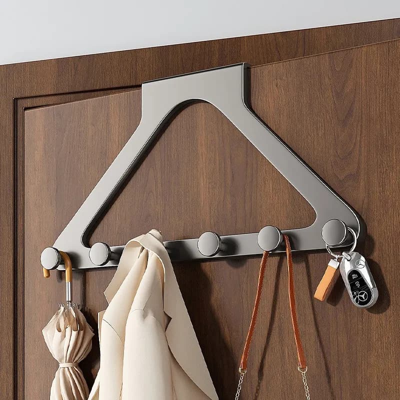 Appendiabiti da parete robusto per porta, camera da letto e bagno, senza foratura, organizer portaoggetti, stendibiancheria potente
