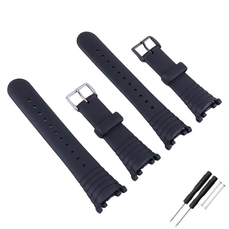 Men's Rubber watch band buckle accessories compatible with Suunto vector sports silicone watch strap wristband bracelet