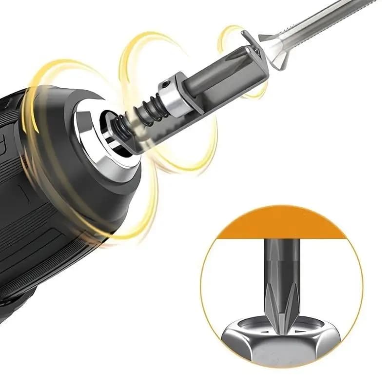 Support for screws with spring and wear-resistant anti-fall function, universal tool for fixing screws for electricians and mechanics