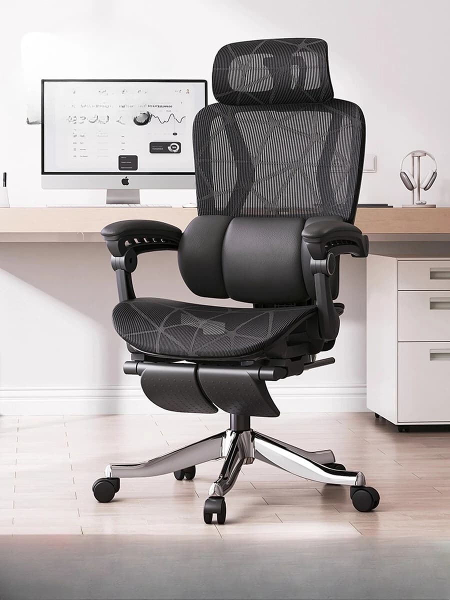 Sedia per computer da ufficio domestico Design ergonomico Comoda sedia da gioco con seduta lunga traspirante