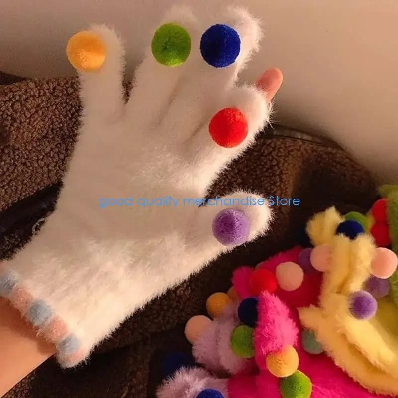 Y5JD Guanti Invernali in Peluche Simpatici Guanti Caldi Guanti per in Maglia Fuzzy per Guidare Corsa in Regali