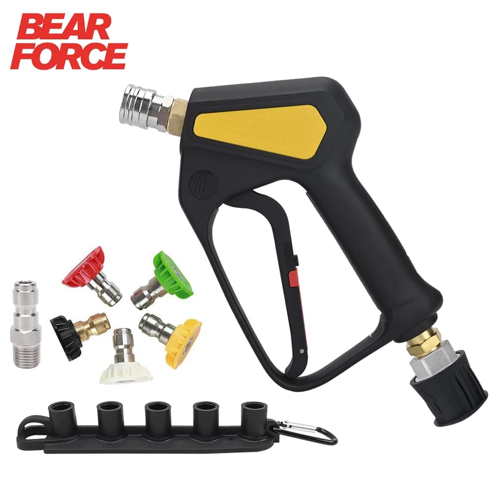 Hydraulic water revolving gun for flexible hose connector for auto cleaning for Karcher Nilfisk Parkside Bosch quick connector
