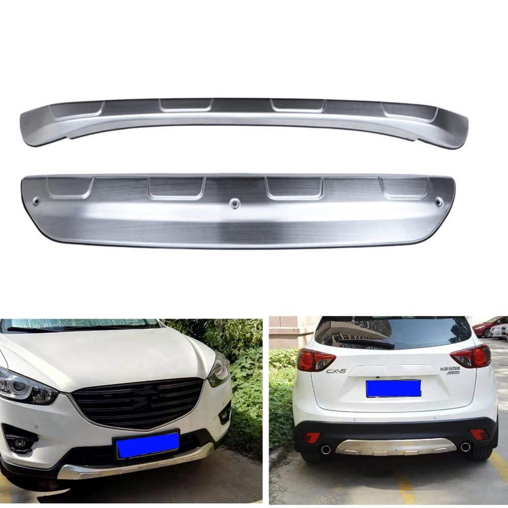 Diffusore Paraurti Anteriore+Posteriore, Protezione Sottoscocca, Piastra Antiscivolo in Acciaio Inox, Copertura Parafango, Spoiler per Mazda CX-5 CX5 2012-2016