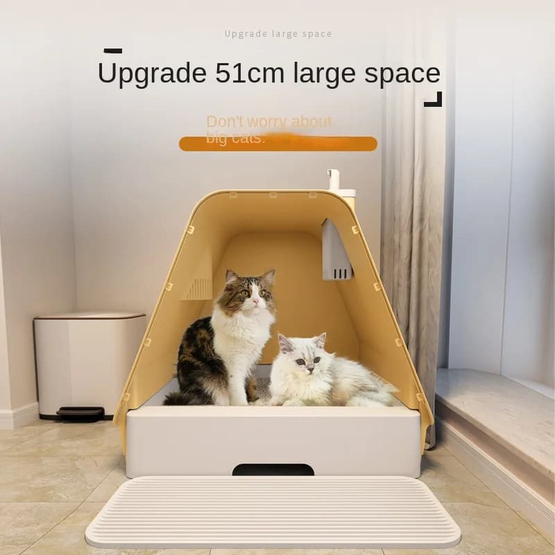 Toilette per gatti automatica extra large completamente chiusa Lettiera per gatti di grandi dimensioni con bacino di sabbia antispruzzo per il controllo degli odori facile da pulire