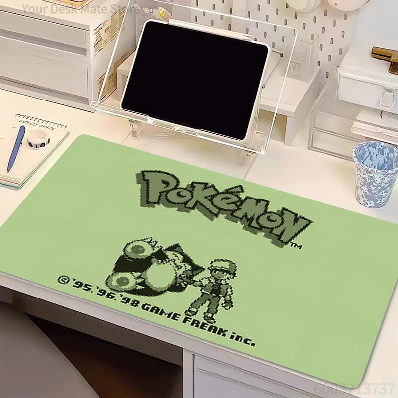 Tappetino per mouse Anime Gamer Tablet Varmilo Tappetino per tastiera Kawaii Accessori per laptop da gioco Edge White P-Pokemon Snorlax Mousepad