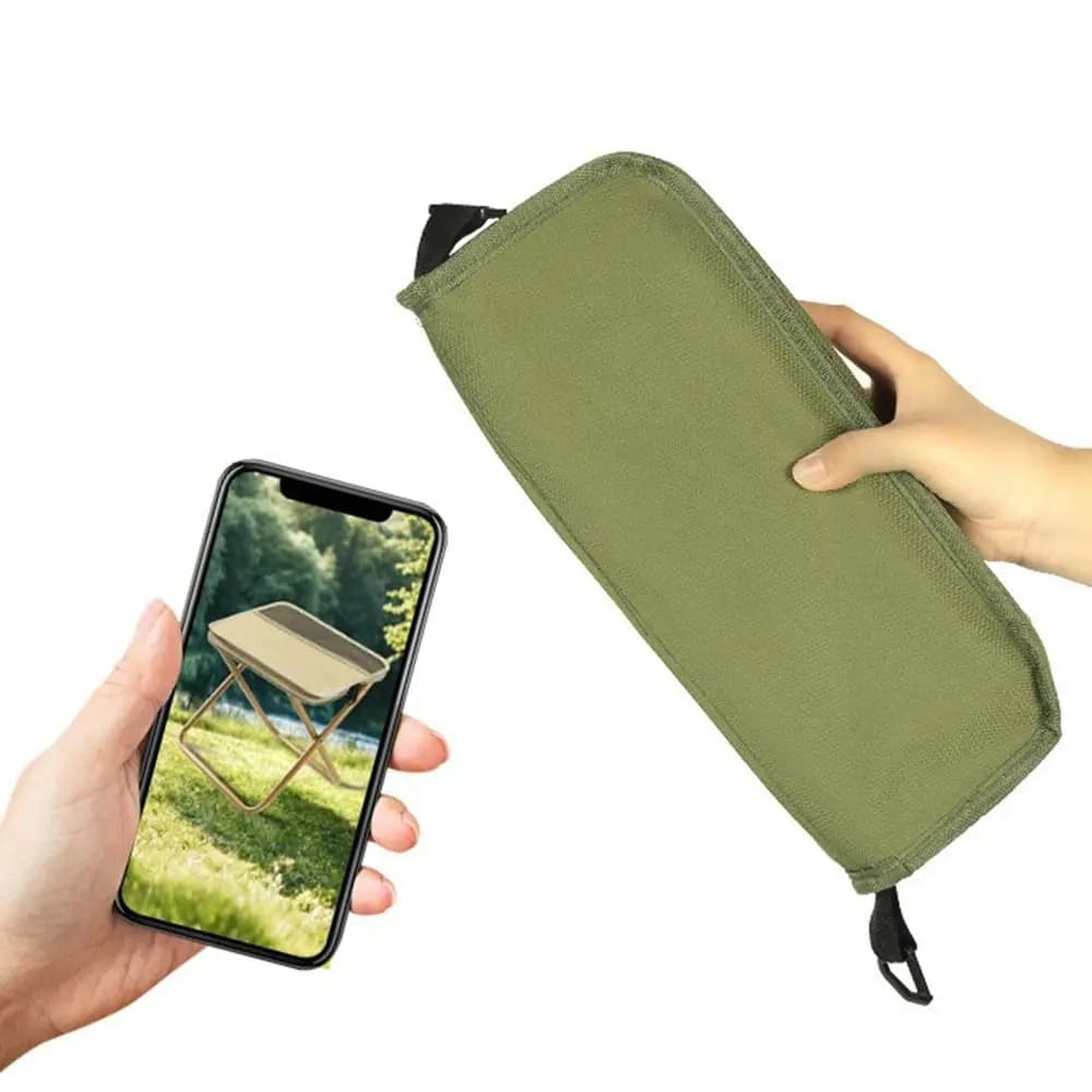 Sgabello per zaino pieghevole resistente all'usura Sedia pieghevole sportiva a tracolla con forte carico Robusto sgabello per astuccio stile borsa