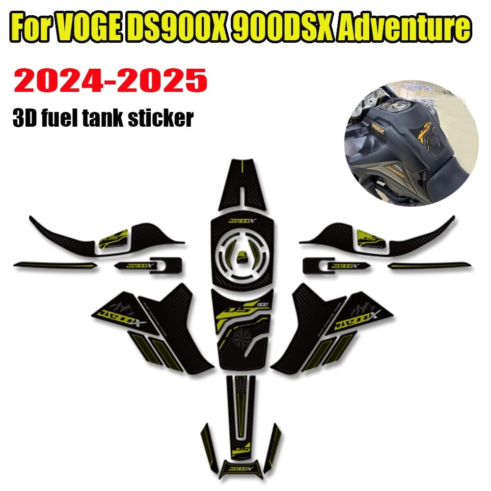 Per VOGE DS900X 900DSX Adventure Moto Rilievo del Carro Armato Gas Olio Combustibile Protezione Adesivi Decalcomanie Carenatura Parafango VOGEDS900X 2024 2025