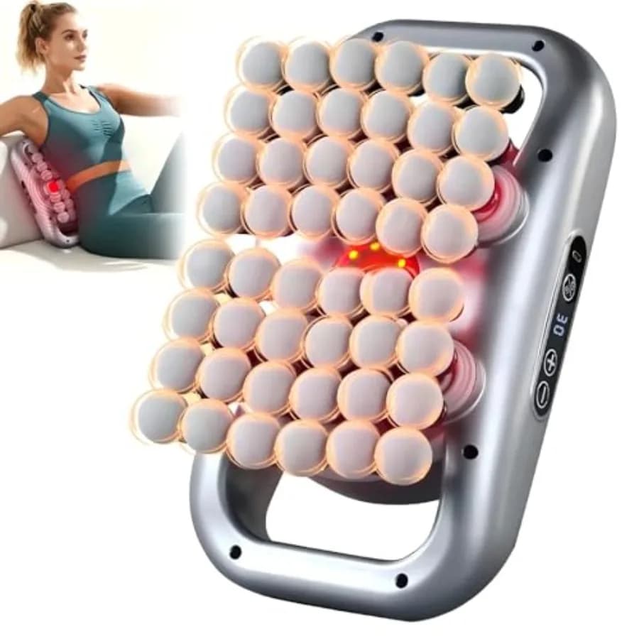 48-Head Massage Gun Set Deep Tissue Percussion Massager with 9 Modes 9 Intensity Levels Quiet Muscle Massage Gun for Back Shoul