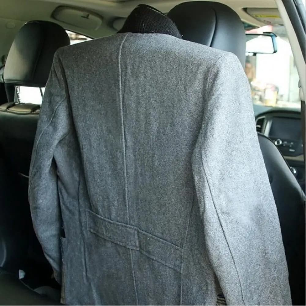 Appendiabiti Universale per Auto Estensibile, Porta Cappelli, Giacche e Abiti, in Acciaio Inox, Installazione Rapida, Organizer per Sedile Posteriore