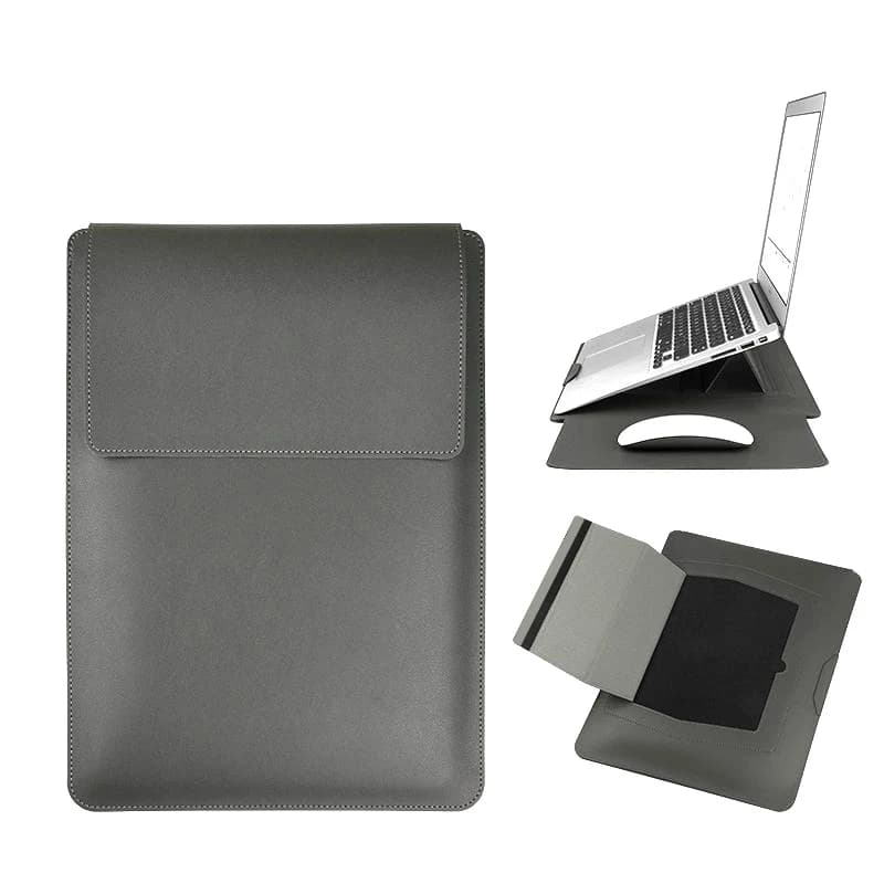 Custodia per laptop Dormin in pelle da 13,3'15,6' con supporto ergonomico regolabile Custodia portatile con design in velcro non magnetico per Mac Dell HP