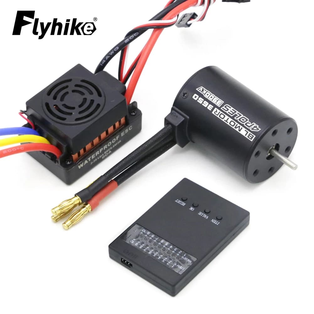 Nuovo aggiornamento impermeabile 3650 3900KV RC auto motore brushless 60A ESC programmatore per 1/10 telecomando camion auto motore