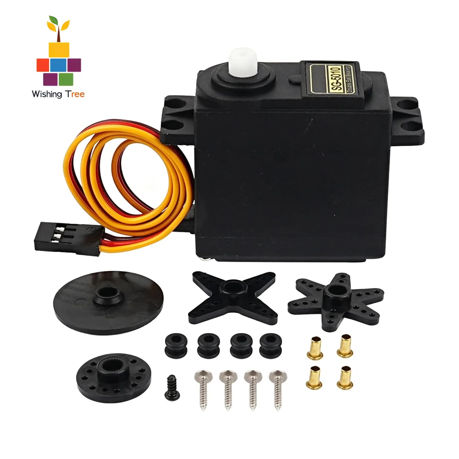 Servomotore digitale SG5010 6,5 kg coppia elevata 180 ° -360 ° Rotazione per modelli di elicotteri robot per auto RC