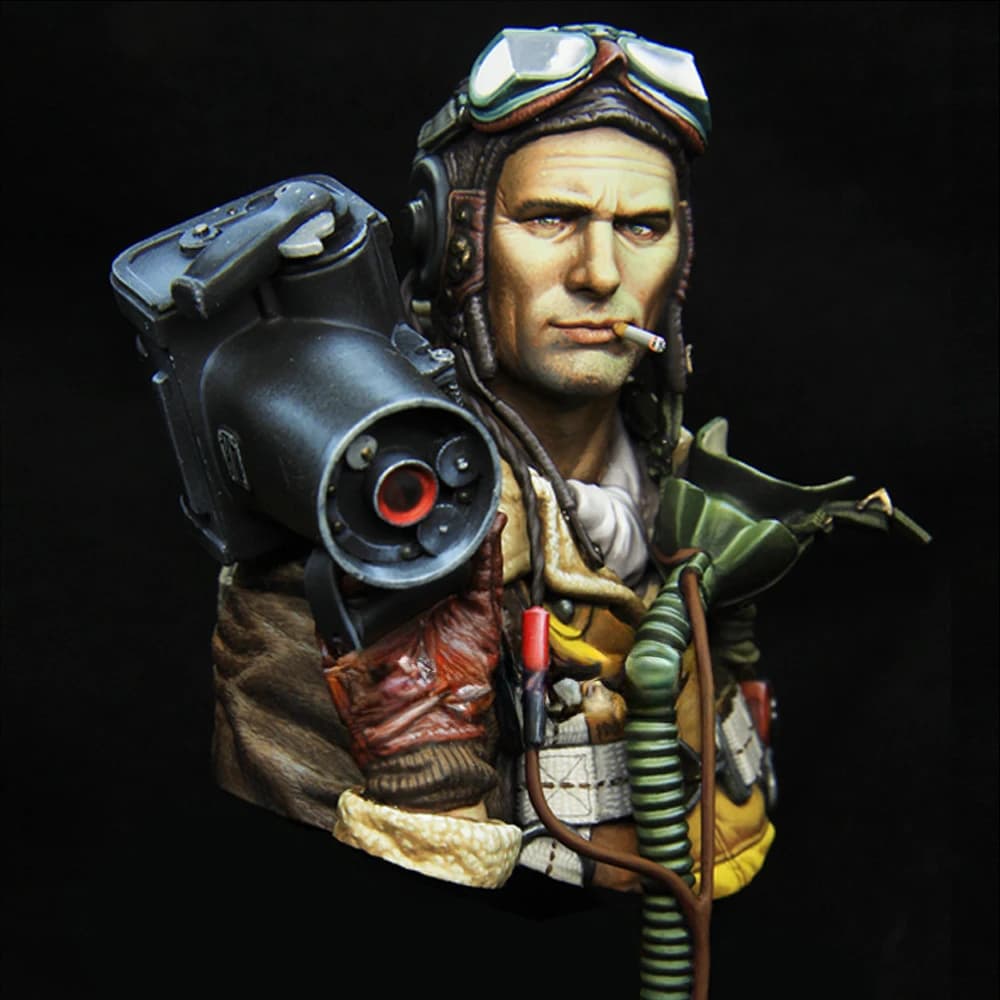 1/10 B-17 CREW con TELECAMERA K20, busto modello in resina, GK, tema militare, kit non assemblato e non verniciato