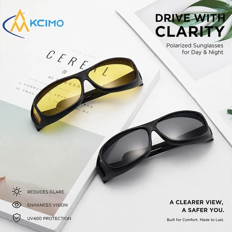 Over Glasses Polarized Sunglasses Wraparound Anti Glare Eyewear For Driving Travel Outdoor Daily Use