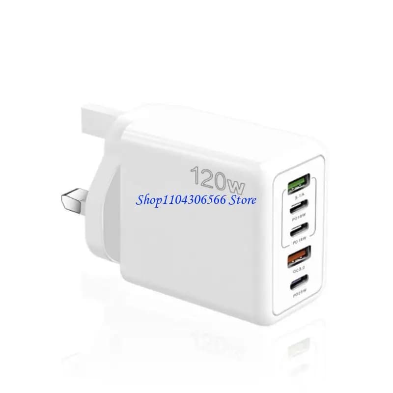 Chargers tipo C USB da 02DD 120W USB 5 Caricabatterie per telefoni per telefono con ricarica rapida QC3.0 PD per tablet per