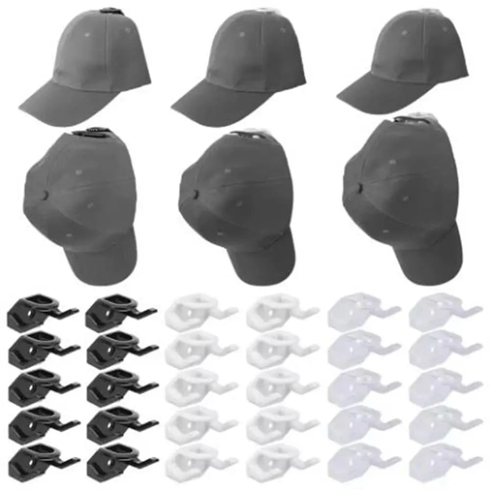 10 ganci per esposizione di cappelli in plastica montati a parete salvaspazio ganci per berretti da baseball rack di stoccaggio autoadesivo per cappelli da baseball per la casa