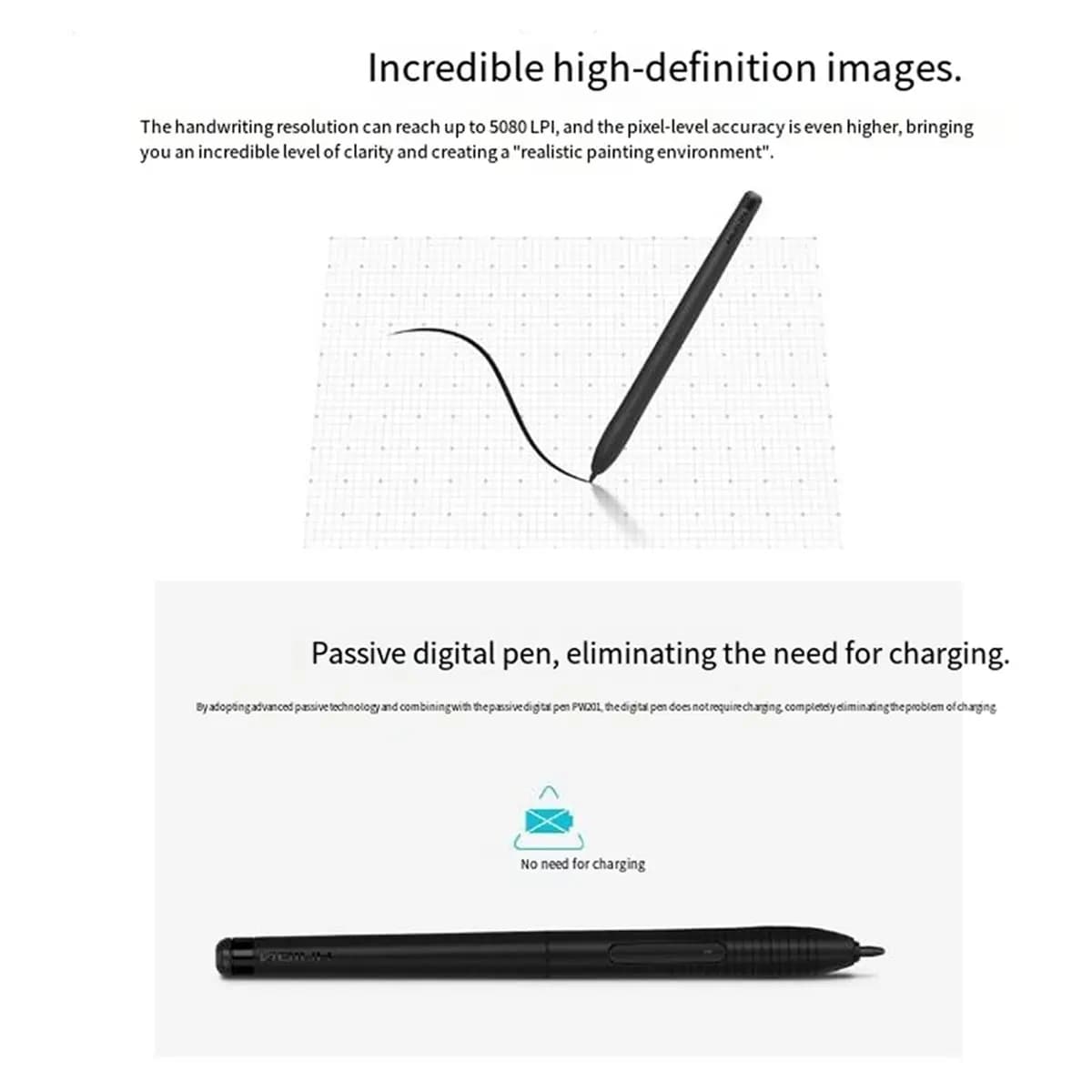 A86G NEW H430P Digital Tablets Graphics Drawing Pen Tablet OSU Game Tablet with Battery-Free Pen for Android Handy/Win/IOS