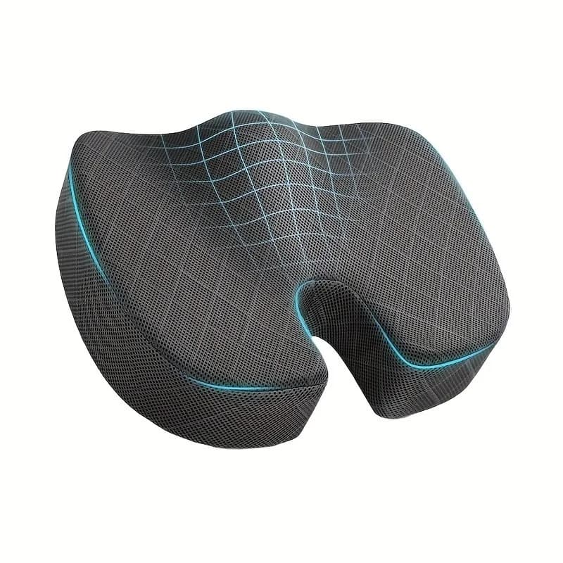 Cuscino per sedia in memory foam – Supporto ergonomico per schiena e fianchi, base antiscivolo per ufficio, auto e scrivania