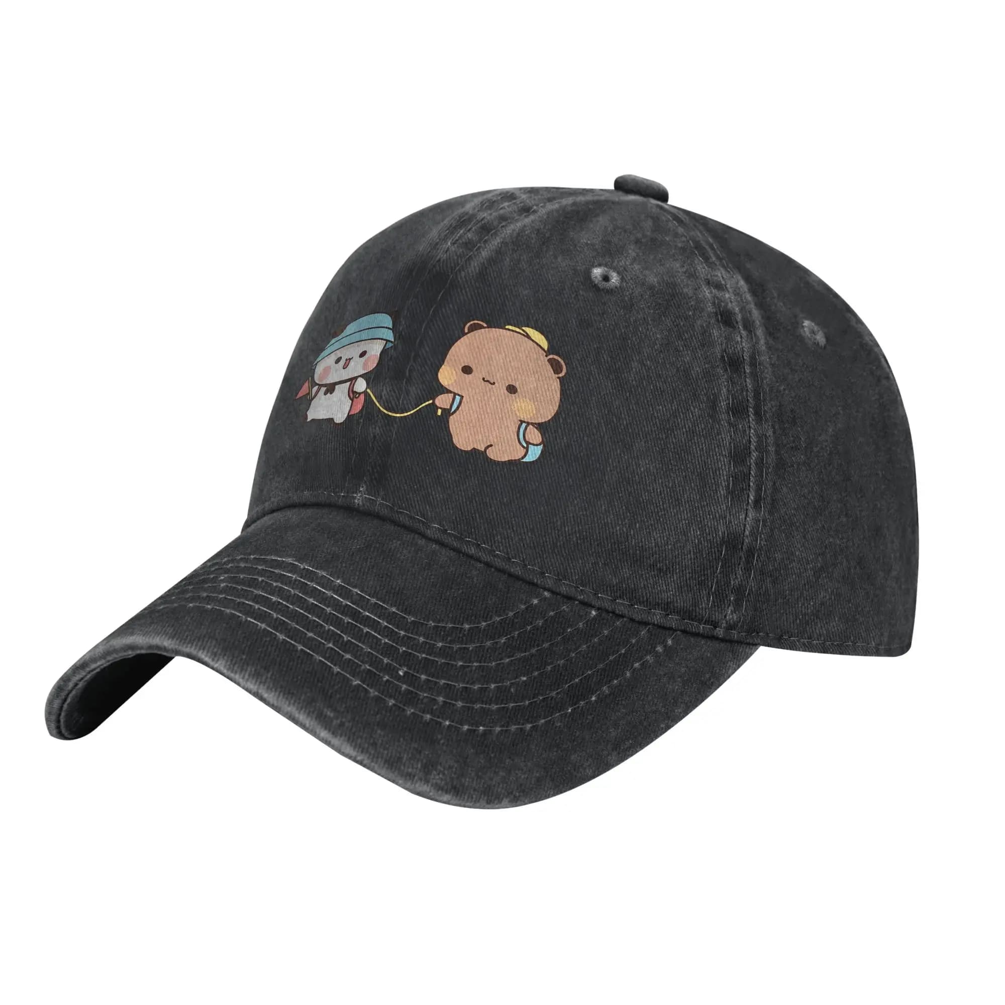 Dudu Bear And Bubu Panda On Summer Vacation Casual Baseball Cap For Unisex Men Summer Outdoor Sports Trucker Hat Baseball Caps