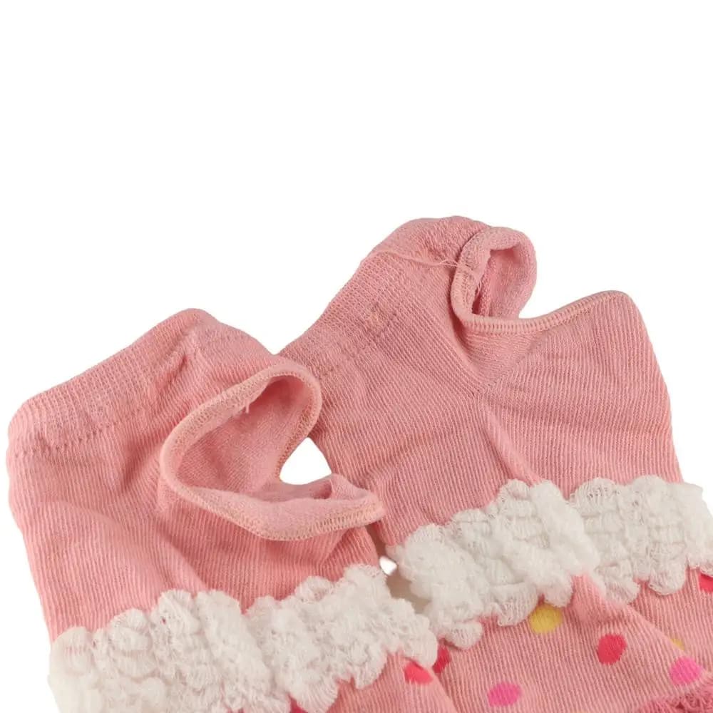 2 Pairs Long Y2K Knitted Arm Sleeves Pink Dot Fingerless Gloves JK Lolita Sunscreen Hand Gloves Sun Protection Breathable