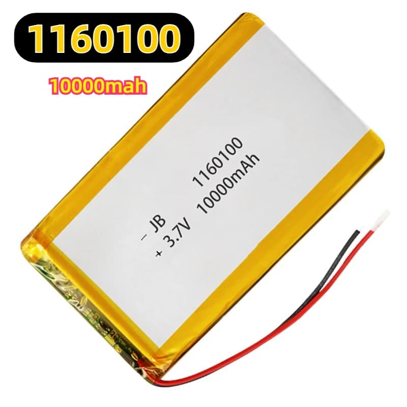 New 1160100 3.7V Polymer Lithium Battery 10000mah for Power Bank GPS Smart Speaker Weight Scale GPS Table E-book Batteries