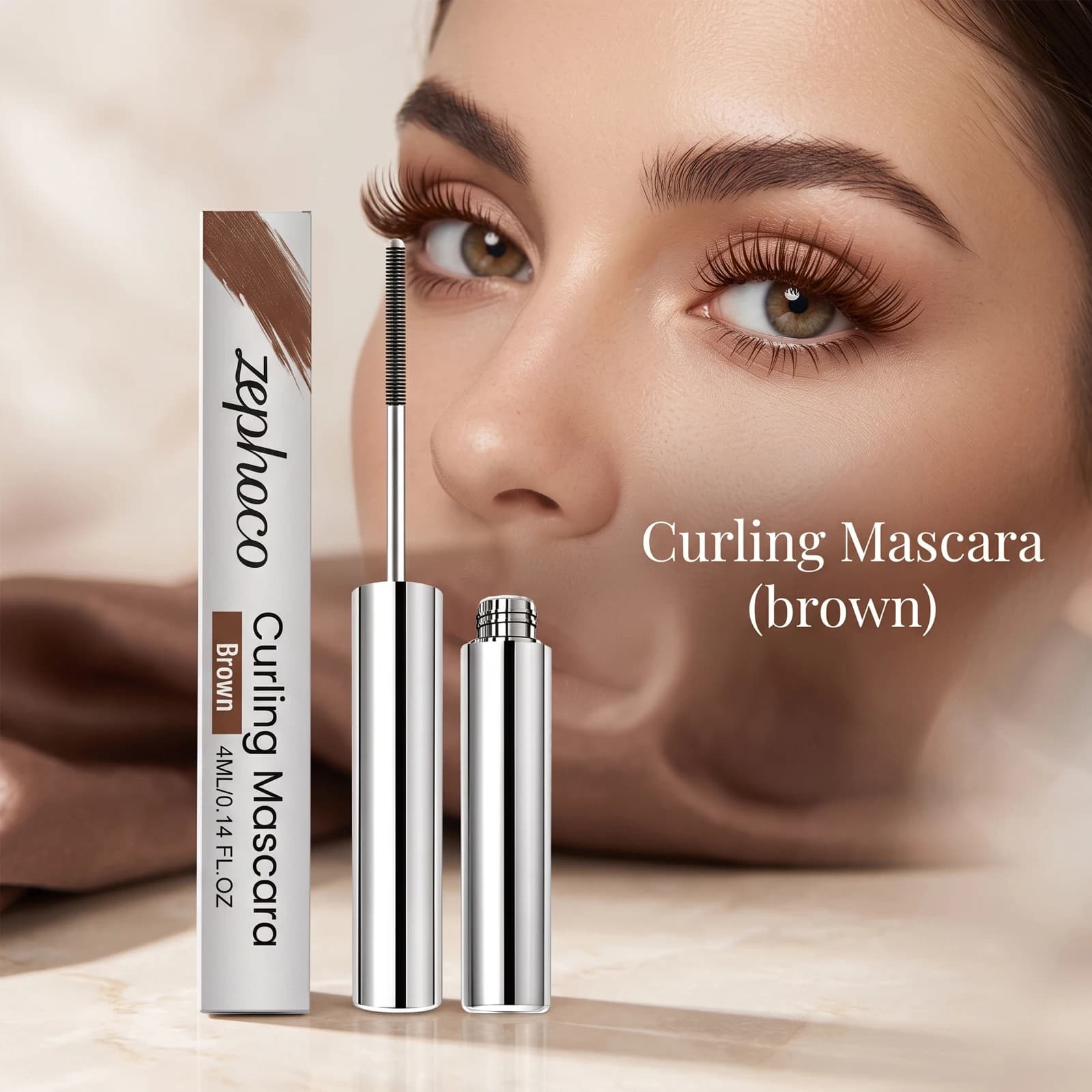 Curling Mascara for Natural Lifted Look Smudge Proof Waterproof Mascara Long Lasting Lengthening Curling Eye Cosmetics 4ml