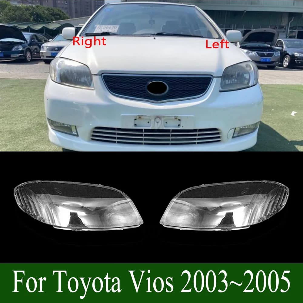 For Toyota Vios 2003-2005 Front Headlight Cover Transparent Lamp Shade Headlamp Shell Lens Plexiglass Replace Original Lampshade