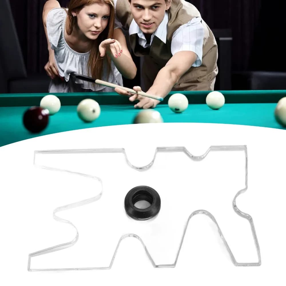 Clear Acrylic Billiard Bridge Head Portable Design Rubber Snooker Cue Head Detachable Head Pool Cue Bridge Head