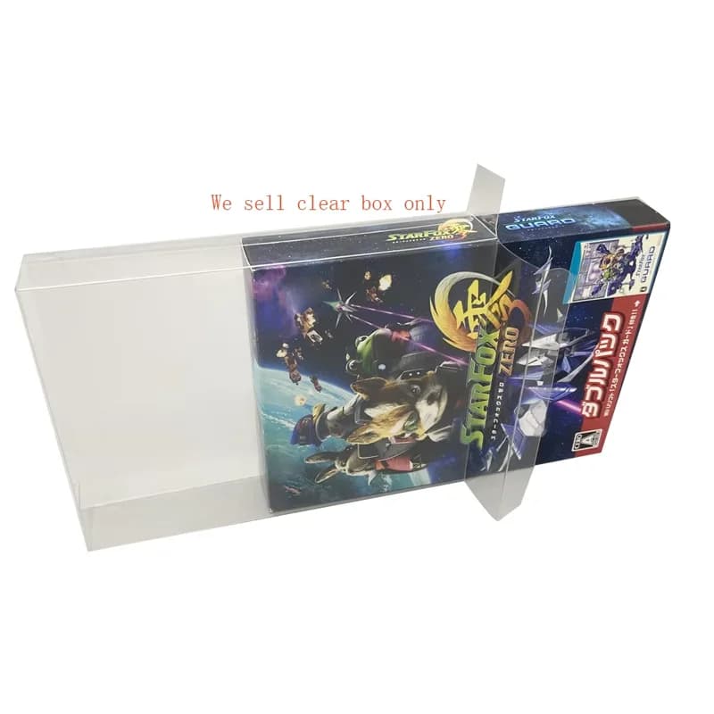 Transparent box cover For WII U for Star Fox Zero 2CD Two-disc game Bundle display storage PET protective box