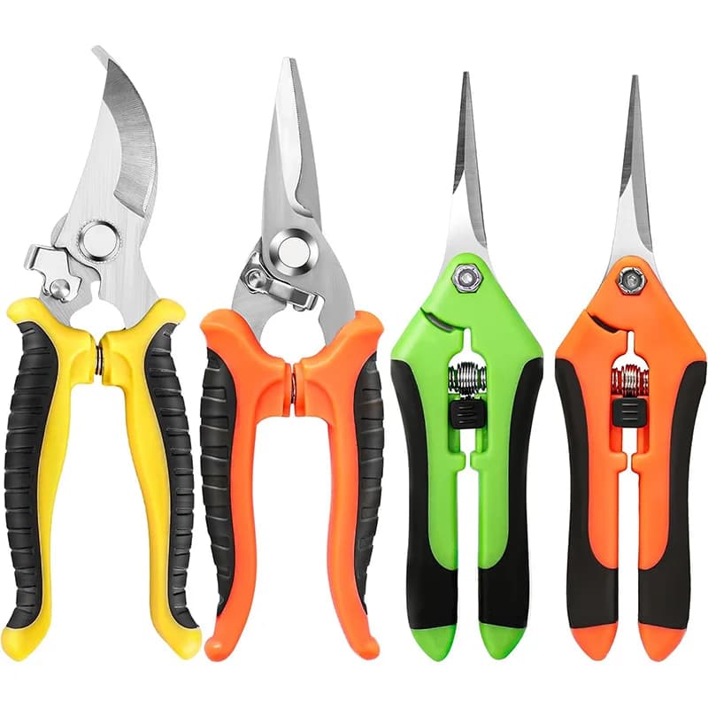 Garden pruning shears 4 pieces Stainless steel garden shears Garden shears Garden shears Scissors Clippers Shelf shears for gardening tools