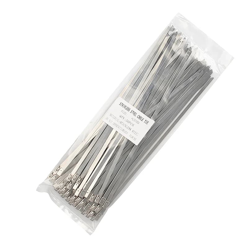 Fascette per cavi in acciaio inossidabile da 4,6 mm 50 pezzi -304, fascette metalliche antiruggine autobloccanti per cablaggio elettrico, resistenti