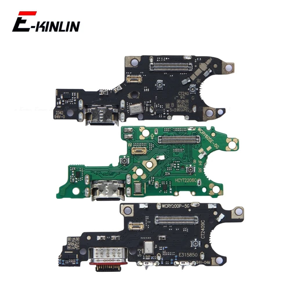 Charging and Dock Port Connector with Flex Cable Microphone for Huawei Honor 100 200 80 90 Smart Pro Lite GT Flat SE
