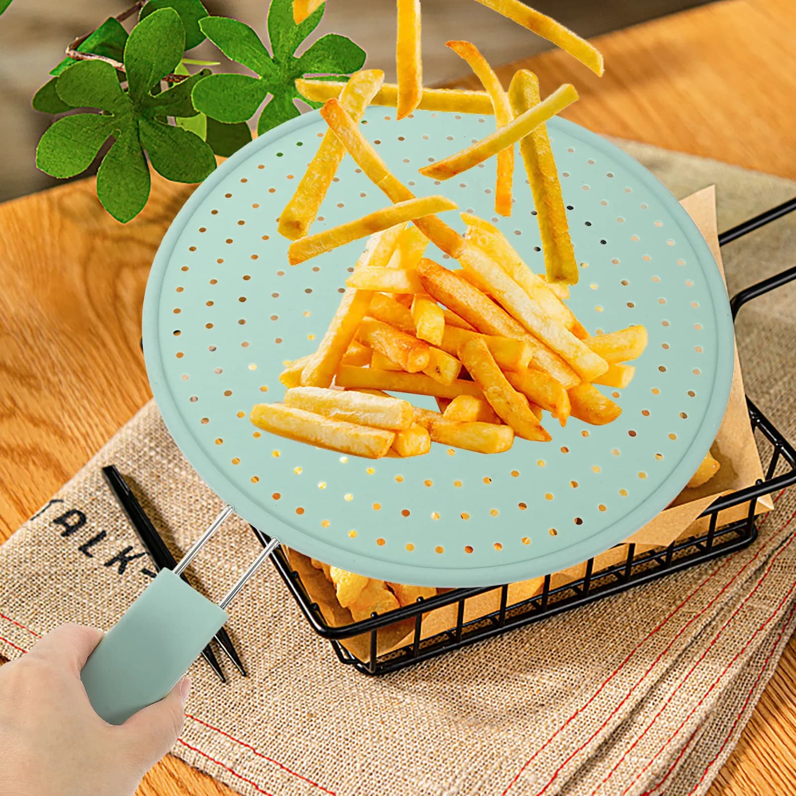 Stainless Steel Silicone Splatter Screen for Frying Pan Cooking Oil Proof Mesh Lid Anti Spill Pot Cover Kitchen Gadget Splatter