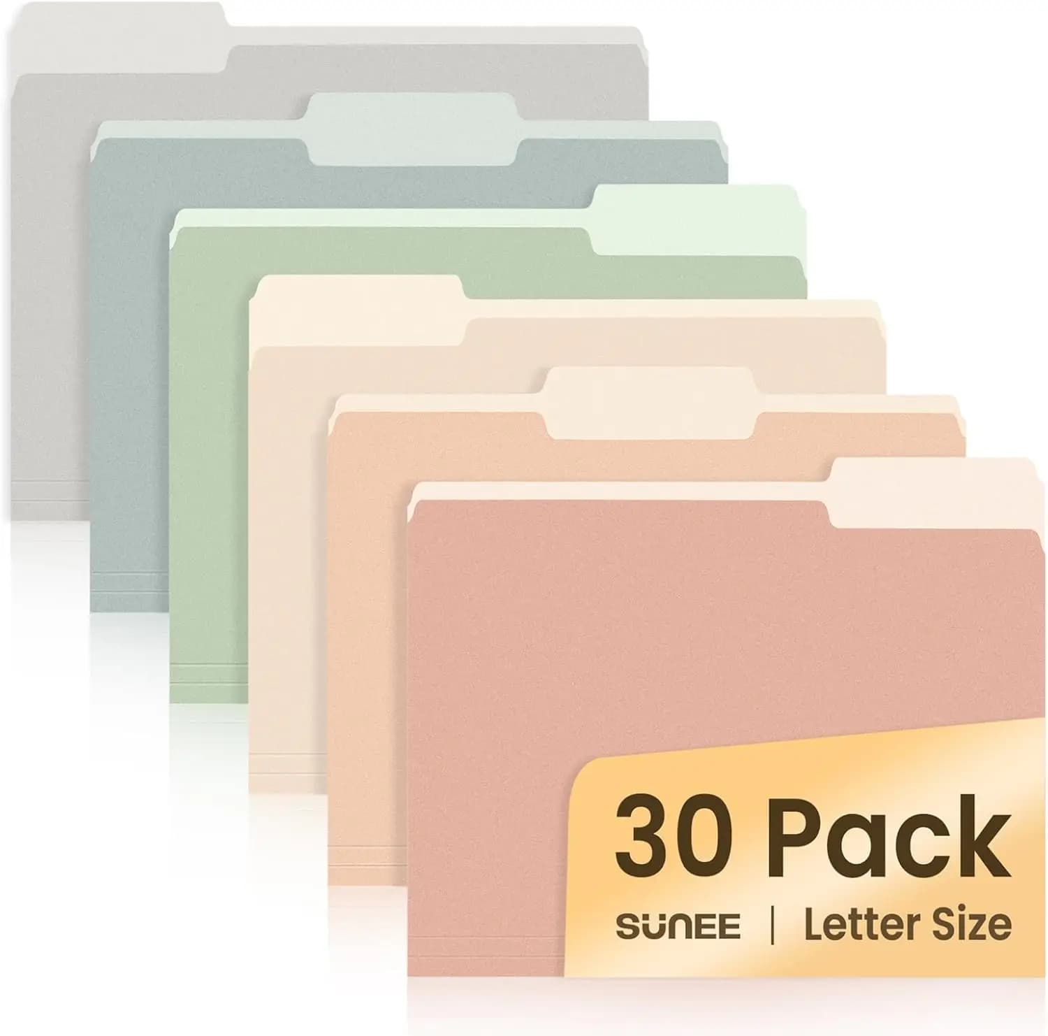 Confezione da 30 Cartelle in Cartoncino Colorato Pastello, Formato Letter 8.5x11 Pollici, per Organizzazione Casa Ufficio Scuola