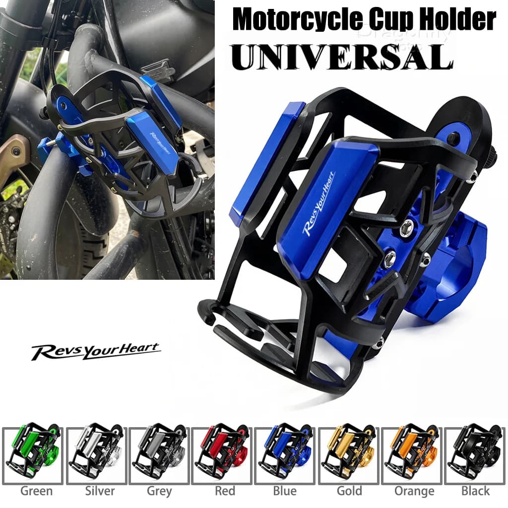 Portabicchieri per Moto Yamaha R1 R3 R25 MT-09 MT-07 Fazer FZ6 XJ6 R15 RXV YBR125 - Supporto per Bottiglia d'Acqua e Bevande