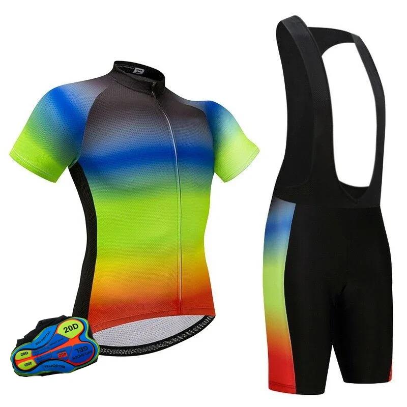 Cycling clothing for triathlon Sportswear breathable outdoor racing Mountain bike sweaters with shorts with straps for set Cycling suits