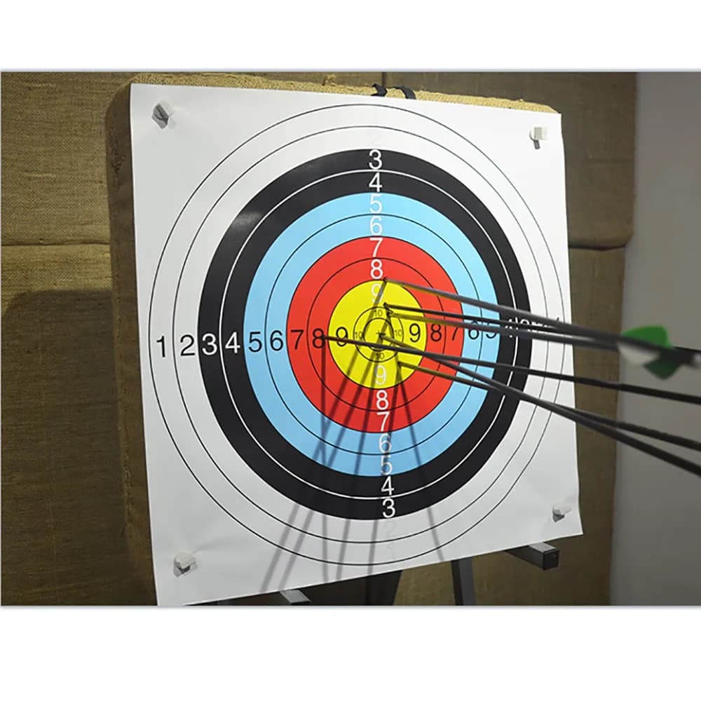 10pcs Target Paper 60*60 cm/40*40 cm Archery Shooting Target Paper Bow Hunting Archery Kit Standard Full Ring Single Spot