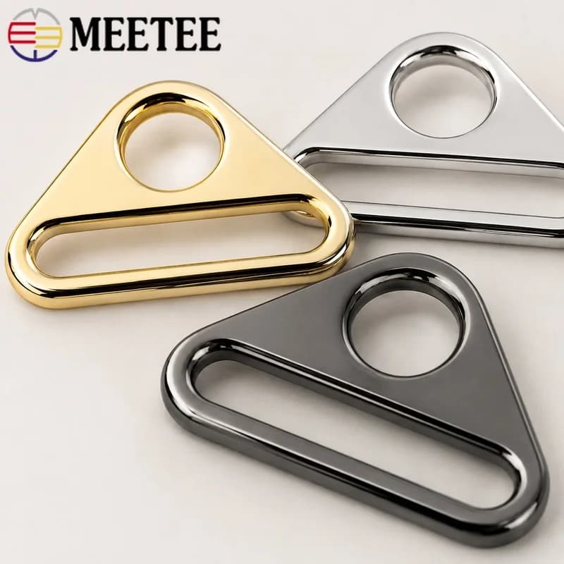 10-30Pcs 20-38mm Metal Triangle Ring Buckles Smooth Strap Connectors for Handbags Bikini Closures Garment Webbing Craft Repair