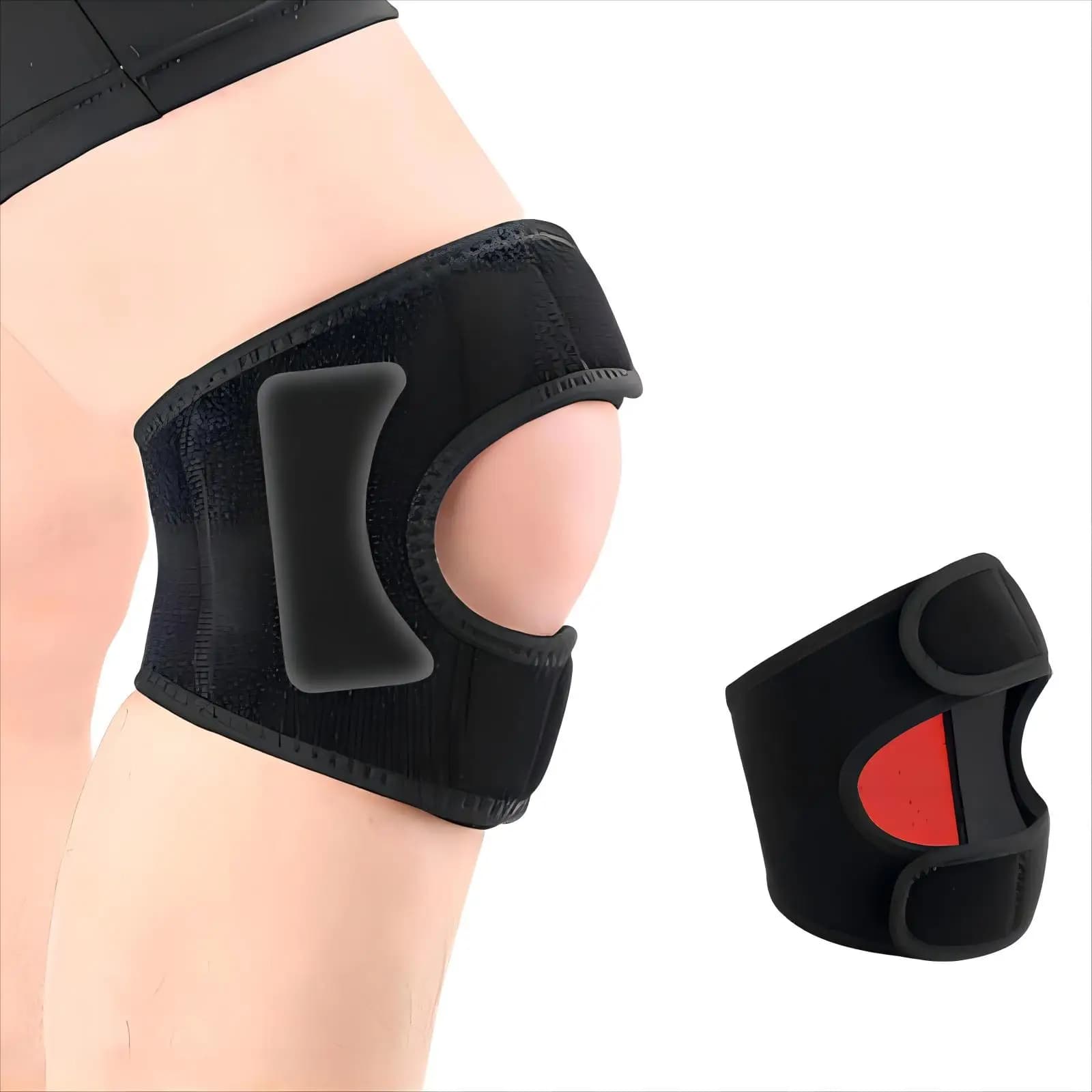 Ginocchiera regolabile per sollievo dal dolore al ginocchio, compressione rotula, ginocchiera con guarnizione in spugna rimovibile