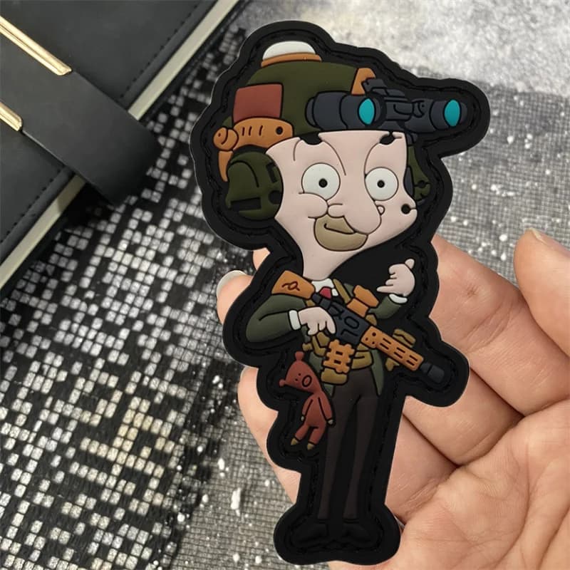 Interesting Sir Moral Patch PVC Tactical Bracelet Hook Distinctive Funny and Funny Backpack Accessories for Hats Stickers