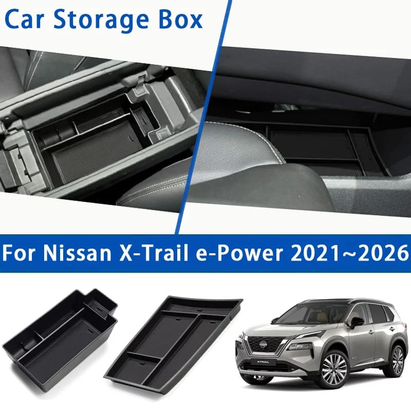 Scatola di immagazzinaggio per auto per Nissan X-Trail Rogue e-Power T33 VC-Turbo 2021 ~ 2026 Bracciolo anti-sporco Console centrale Scatole Accessori auto