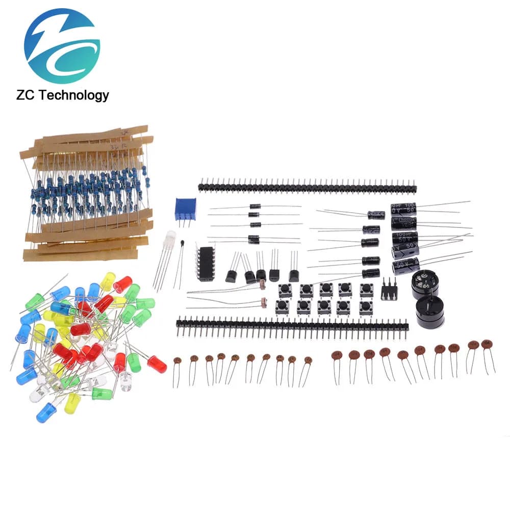 Nuovi componenti elettronici Starter Kit di base per Arduino UNO MEGA2560 Raspberry Pi con resistenza condensatore cicalino LED
