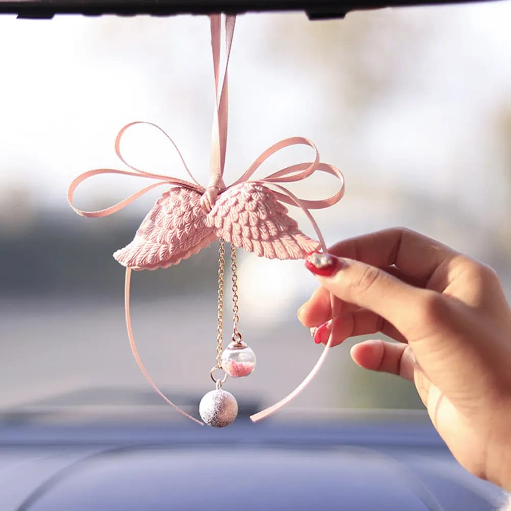 Angel Shape Pendant for Auto Retrovisor Mirror, Car Deodorant with Vanilla Perfume, Car Interior Decoration