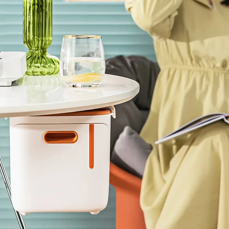 Nuovo cestino per rifiuti piccolo in plastica da tavolo forniture per ufficio domestico pattumiera pattumiera per articoli vari scatola a botte quadrata mini